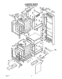 CABINET Diagram and Parts List for KEBS246SBL2  KitchenAid Wall Oven