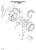 TUB AND BASKET PARTS Diagram and Parts List for WFW9200SQ00  Whirlpool Washer
