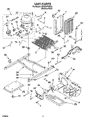 UNIT PARTS Diagram and Parts List for KSRB25FNSS00  KitchenAid Refrigerator