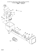 MOTOR AND ICE CONTAINER Diagram and Parts List for ED22GWXFW00  Whirlpool Refrigerator