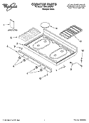 COOKTOP PARTS Diagram and Parts List for YSF315PEPQ1  Whirlpool Range