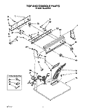TOP AND CABINET, LIT/OPTIONAL Diagram and Parts List for RGL3636AL0  Roper Dryer
