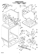 LINER Diagram and Parts List for ET8MTEXKQ02  Whirlpool Refrigerator
