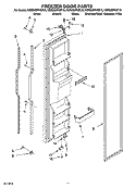 FREEZER DOOR PARTS Diagram and Parts List for KSRD25FKBT16  KitchenAid Refrigerator