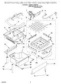 EVAPORATOR, ICE CUTTER GRID AND WATER Diagram and Parts List for JZ235P0  Whirlpool Ice Maker