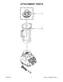 ATTACHMENT PARTS Diagram and Parts List for KSB1575MC0  KitchenAid Blender