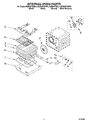 INTERNAL OVEN Diagram and Parts List for KEMS377GBL4  KitchenAid Microwave Oven Combo