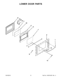 Part Location Diagram of W10575689 Whirlpool Lower Door Handle Mounting Bracket