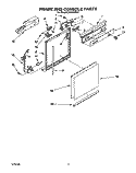 FRAME AND CONSOLE Diagram and Parts List for DU8400XX1  Whirlpool Dishwasher