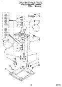 MACHINE BASE Diagram and Parts List for LTG5243BW0  Whirlpool Washer Dryer Combo