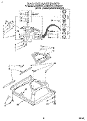MACHINE BASE Diagram and Parts List for LLR8233BQ1  Whirlpool Washer