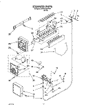 ICEMAKER, LIT/OPTIONAL Diagram and Parts List for 3VED27DQAW00  Whirlpool Refrigerator