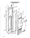 FREEZER DOOR Diagram and Parts List for KSSS42DAX03  KitchenAid Refrigerator