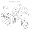 DOOR AND LATCH Diagram and Parts List for RM765PXAB0  Whirlpool Wall Oven
