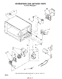 MAGNETRON AND AIR FLOW Diagram and Parts List for MW3520XP1  Whirlpool Microwave
