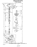 GEARCASE Diagram and Parts List for LA6058XSW2  Whirlpool Washer