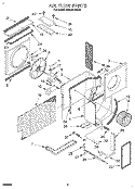 AIR FLOW Diagram and Parts List for 3XACM18XD0  Whirlpool Air Conditioner