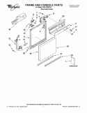 FRAME AND CONSOLE PARTS Diagram and Parts List for DU811SWPU4  Whirlpool Dishwasher