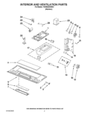 INTERIOR AND VENTILATION PARTS Diagram and Parts List for YKHMS2040WS1  KitchenAid Microwave