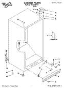 CABINET PARTS Diagram and Parts List for EV201NZRQ01  Whirlpool Freezer