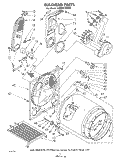 BULKHEAD Diagram and Parts List for LG9801XMW0  Whirlpool Dryer