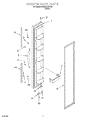 FREEZER DOOR Diagram and Parts List for 6ED22PKXFW03  Whirlpool Refrigerator