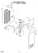 AIR FLOW Diagram and Parts List for 4YED22PWBW00  Whirlpool Refrigerator