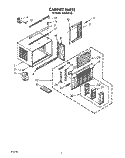 CABINET Diagram and Parts List for ACX082XZ0  Whirlpool Air Conditioner