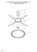 LOWER WASHARM AND STRAINER Diagram and Parts List for KUDV24SEWH1  KitchenAid Dishwasher