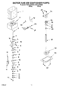 MOTOR AND ICE CONTAINER PARTS Diagram and Parts List for KSSO48QMW00  KitchenAid Refrigerator