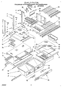 SHELF, LIT/OPTIONAL Diagram and Parts List for 4YET20DKAW00  Whirlpool Refrigerator