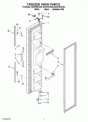 FREEZER DOOR PARTS Diagram and Parts List for ED2VHEXVB00  Whirlpool Refrigerator
