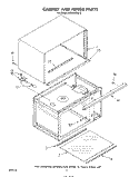 CABINET AND HINGE Diagram and Parts List for MW8800XS0  Whirlpool Microwave