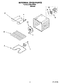 INTERNAL OVEN PARTS Diagram and Parts List for IBS550PRS03  Whirlpool Wall Oven