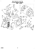 SECTION Diagram and Parts List for LER5638AW2  Whirlpool Dryer