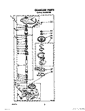 GEARCASE Diagram and Parts List for 6LA9320XTW0  Whirlpool Washer