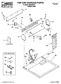 TOP AND CONSOLE PARTS Diagram and Parts List for TEDX640PQ1  Estate Dryer