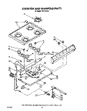 COOKTOP AND MANIFOLD, LIT/OPTIONAL Diagram and Parts List for FGP310VW4  Roper Range