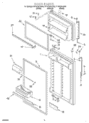 DOOR Diagram and Parts List for ET18CMXJW00  Whirlpool Refrigerator