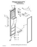 FREEZER DOOR PARTS Diagram and Parts List for BRS80ARANA00  Whirlpool Refrigerator