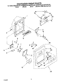 DISPENSER FRONT Diagram and Parts List for GS2SHGXLQ00  Whirlpool Refrigerator