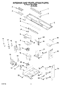 INTERIOR AND VENTILATION PARTS Diagram and Parts List for MH7155XMS0  Whirlpool Microwave