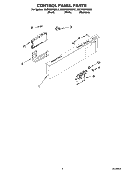 CONTROL PANEL PARTS Diagram and Parts List for KUDR02FSSS1  KitchenAid Dishwasher