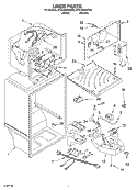 LINER Diagram and Parts List for RT21AKXKT00  Roper Refrigerator