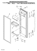 REFRIGERATOR DOOR PARTS Diagram and Parts List for ED5FHAXVB00  Whirlpool Refrigerator
