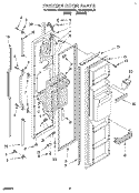 FREEZER DOOR Diagram and Parts List for KSHS22QBWH01  KitchenAid Refrigerator