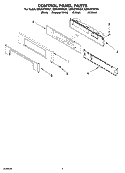 CONTROL PANEL PARTS Diagram and Parts List for GBS307PRB01  Whirlpool Wall Oven