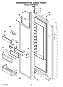 REFRIGERATOR DOOR PARTS Diagram and Parts List for KSSO48QMB03  KitchenAid Refrigerator