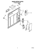 INNER DOOR PARTS Diagram and Parts List for TUD6750SD0  Estate Dishwasher