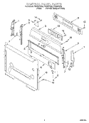 CONTROL PANEL Diagram and Parts List for FGS337GN5  Roper Range